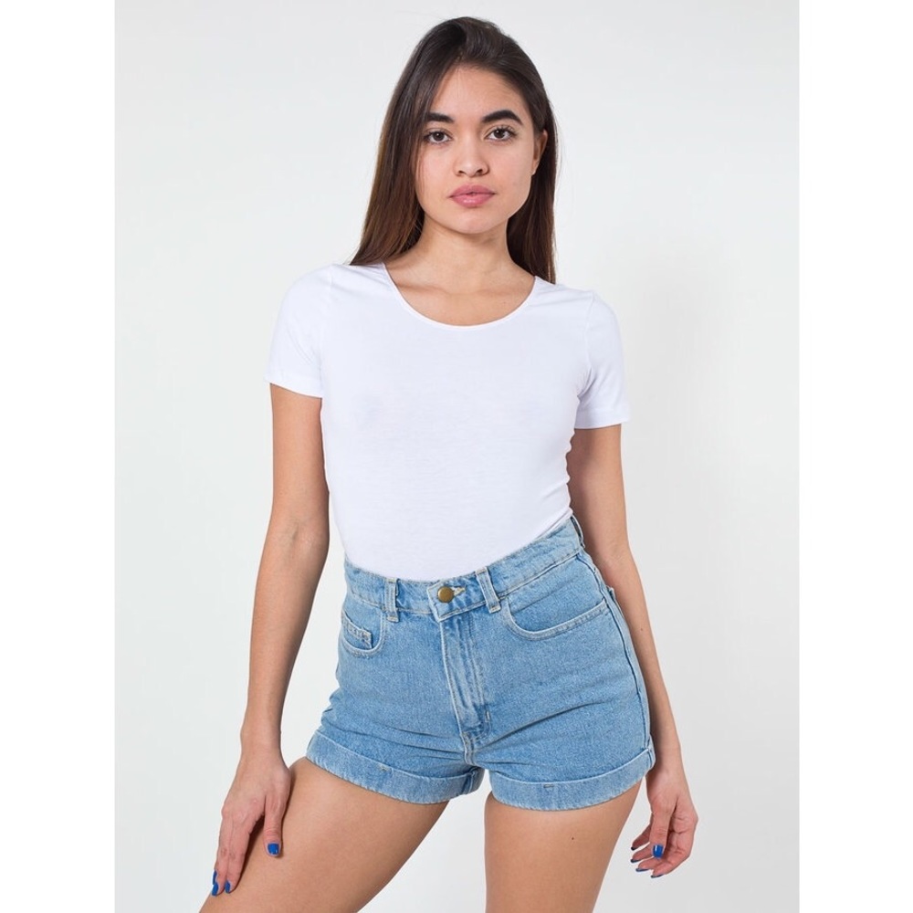 American Apparel high waisted jean shorts